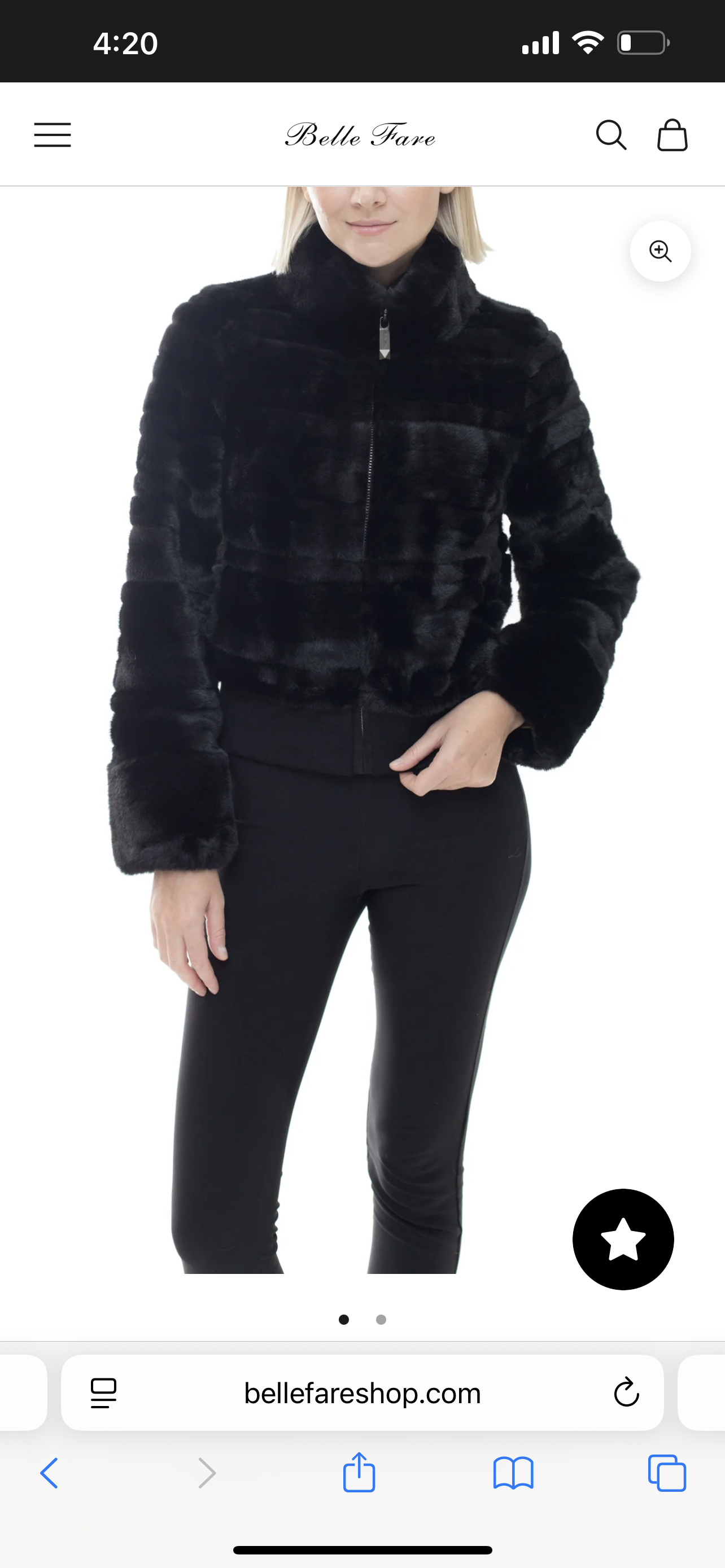 Belle Fare faux fur jacket