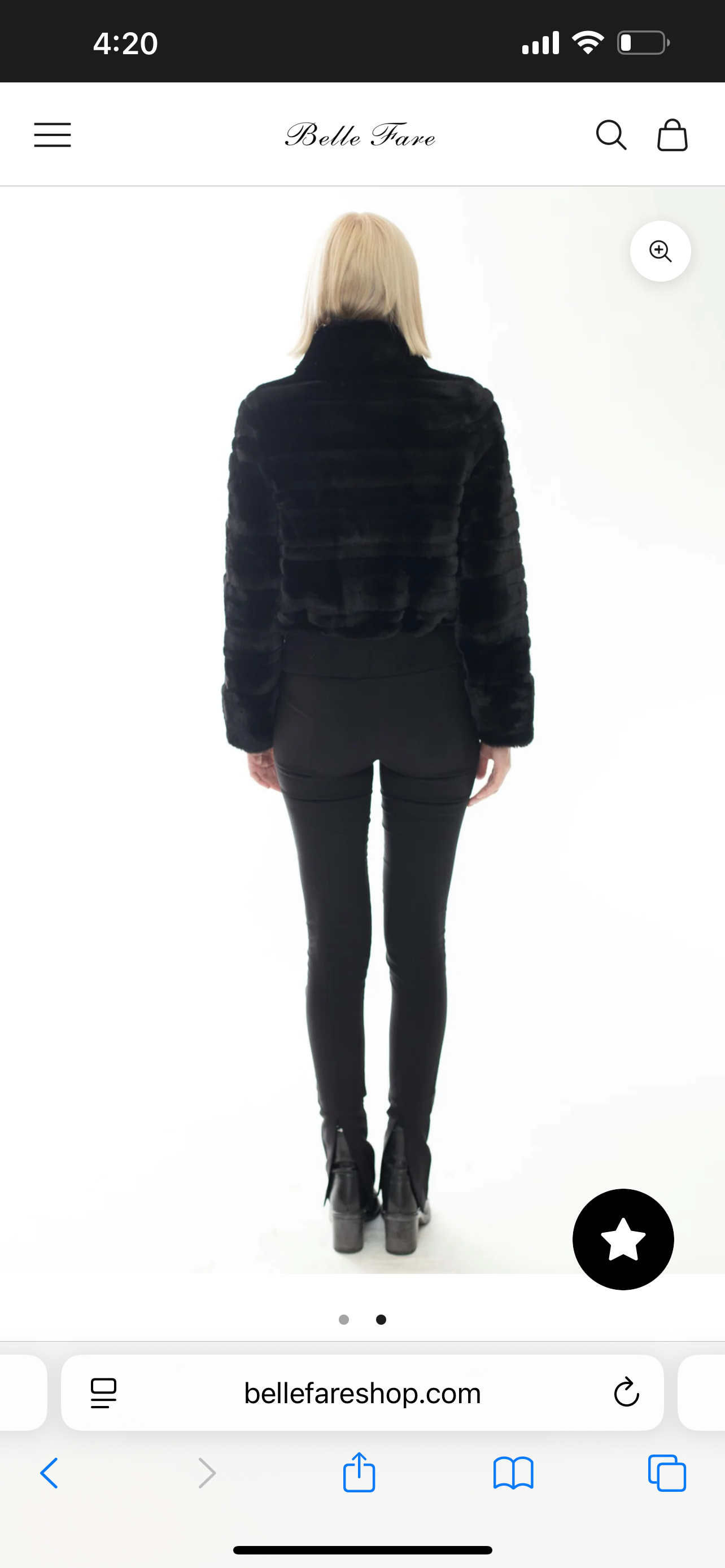Belle Fare faux fur jacket